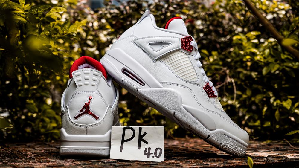 PK GOD Jordan 4 Retro Metallic Red RETAIL MATERIALS READY TO SHIP